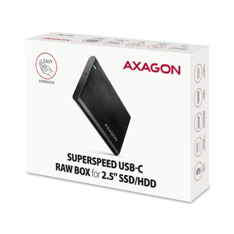 AXAGON AXAGON Screwless aluminum USB 3.2 Gen 1 - SATA 6G external box for 2.5" SSD/HDD