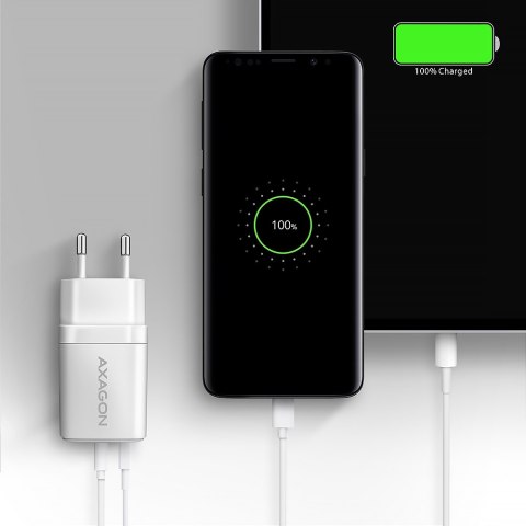 AXAGON AXAGON Wallcharger 2x port (USB-A + USB-C), 20W | ACU-PQ20W