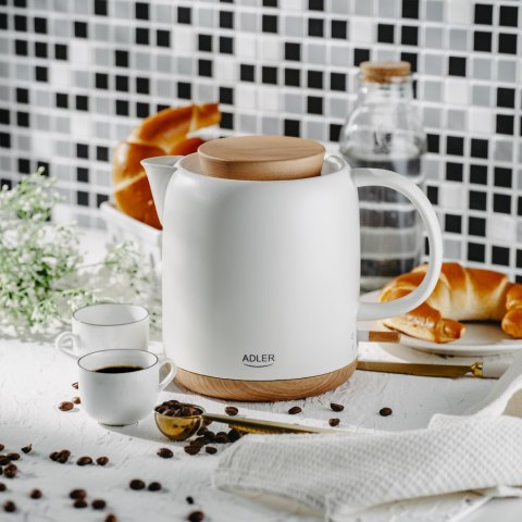 Adler Adler Electric Kettle | AD 1304 | Electric | 1200 W | 1 L | Ceramic | 360° rotational base | White