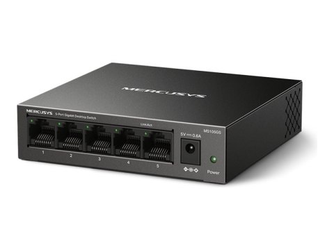 Mercusys Mercusys 5-Port Gigabit Desktop Switch | MS105GS | Unmanaged | Desktop | Gigabit Ethernet (copper) ports quantity 5