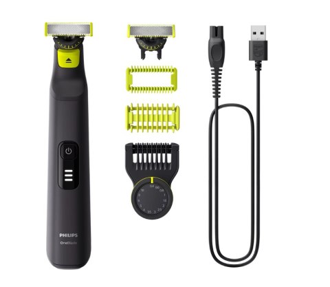 Philips Golarka do twarzy i ciała Philips | QP6542/15 OneBlade Pro 360 | Czas pracy (maks.) 90 min | Na mokro i sucho | Litowo-jonowa | 