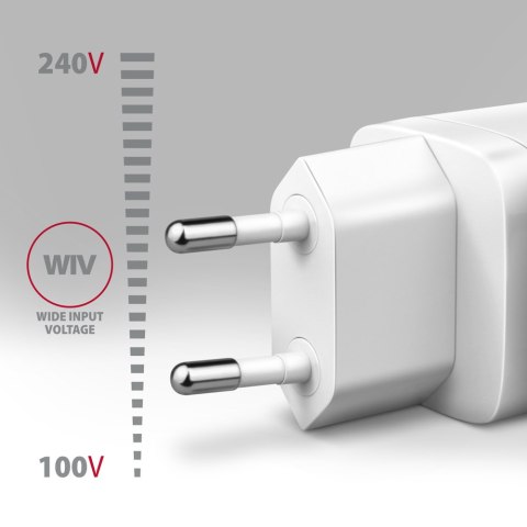 AXAGON AXAGON Wall Charger 2x port (USB-A+USB-C), 30W | ACU-PQ30W