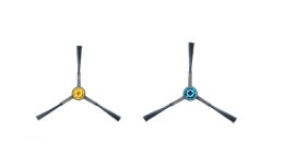 Midea Midea Spare Parts Kit for V12: 4x Side Brushes, 4x Mops