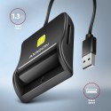 AXAGON AXAGON Compact desktop USB contact Smart/ID & SD/microSD/SIM card reader with long, USB-A cable | CRE-SM3SD