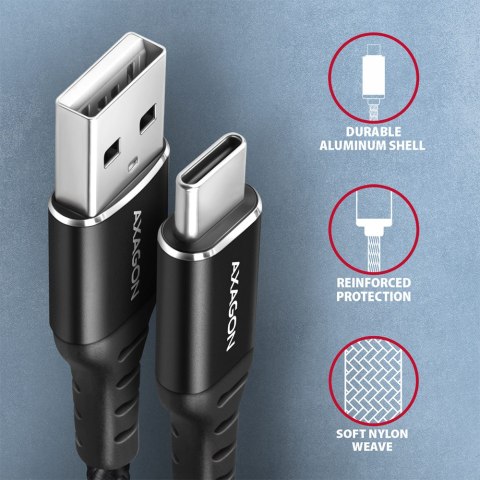AXAGON AXAGON Data and charging USB 2.0 cable, 1 m | BUCM-AM10AB | USB-C to USB-A