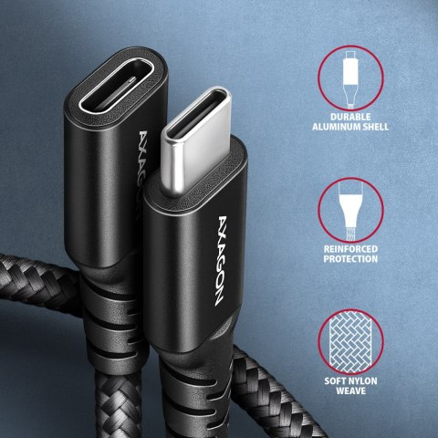 AXAGON AXAGON Extension USB 20Gbps cable, 0.5 m | BUCM32-CF05AB | USB-C to USB-C