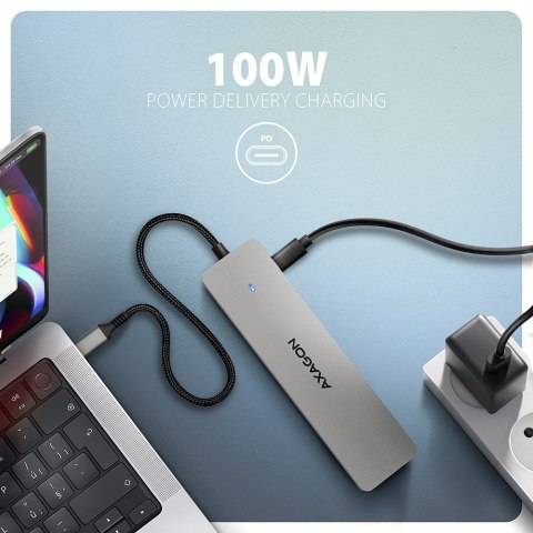 AXAGON AXAGON USB-C 5Gbps DUAL 4K DISPLAY 7in1 Hub | HMC-7HX2