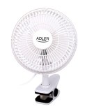 Adler Adler | Fan with clip | AD 7317 | Table Fan | White | Diameter 15 cm | Number of speeds 2 | 30 W | No