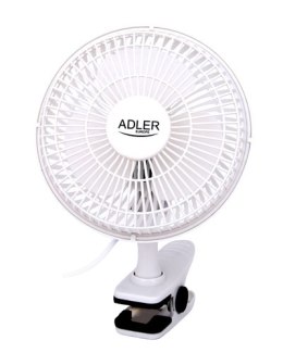 Adler Adler | Fan with clip | AD 7317 | Table Fan | White | Diameter 15 cm | Number of speeds 2 | 30 W | No