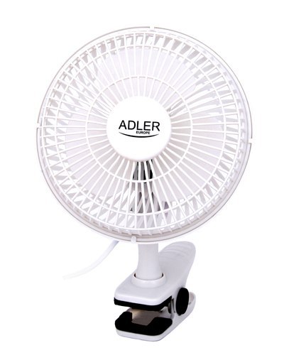 Adler Adler | Fan with clip | AD 7317 | Table Fan | White | Diameter 15 cm | Number of speeds 2 | 30 W | No