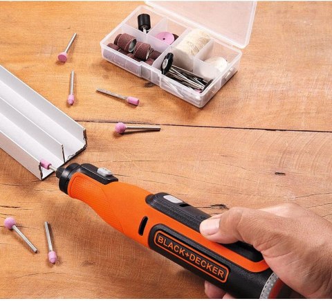 BLACK & DECKER 8V Cordless Rotary Tool With Kit Box | BCRT8IK-XJ