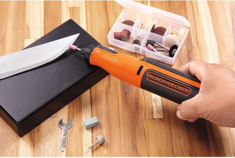 BLACK & DECKER 8V Cordless Rotary Tool With Kit Box | BCRT8IK-XJ