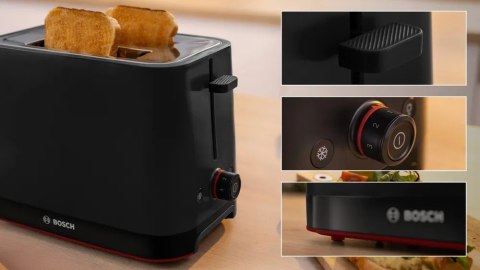 Bosch Bosch Compact Toaster | TAT3M123 MyMoment | Power 950 W | Number of slots 2 | Housing material Plastic | Black