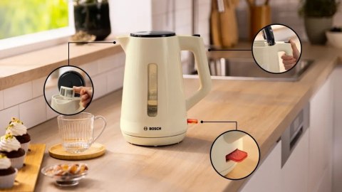 Bosch Bosch Kettle | TWK1M127 | Electric | 2400 W | 1.7 L | Plastic | Creamy