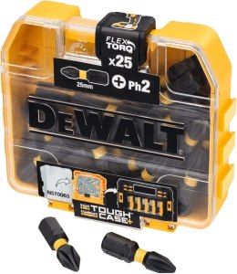 DEWALT DEWALT DT70555T-QZ Extreme FLEXTORQ 25pc Set PH2 25mm in Small Bulk Storage Case