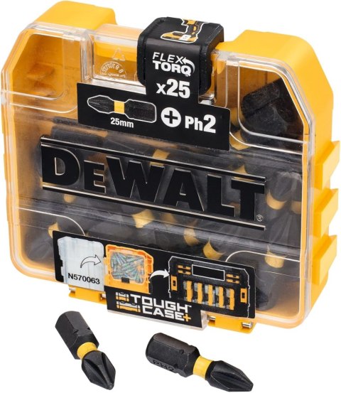 DEWALT DEWALT DT70555T-QZ Extreme FLEXTORQ 25pc Set PH2 25mm in Small Bulk Storage Case