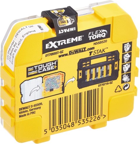 DEWALT DEWALT DT70555T-QZ Extreme FLEXTORQ 25pc Set PH2 25mm in Small Bulk Storage Case