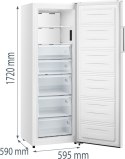 Gorenje Gorenje FN617EEW5 | Energy efficiency class E | Upright | Free standing | Height 172 cm | Total net capacity 240 L | No Frost sy