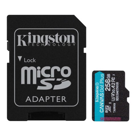 Kingston Kingston | Canvas Go! Plus | 256 GB | microSD | Flash memory class Class 10, UHS-I, U3, V30, A2