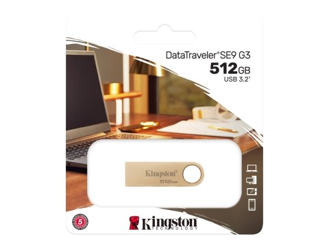 Kingston Kingston USB flash drive | DataTraveler SE9 G3 | 512 GB | USB 3.2 Gen 1 | Gold