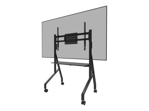 Neomounts Neomounts MOVE Go FL50-525BL1 TV trolley - 55-86" - max 76 kg - manual h 106-136 cm - VESA 100x100-900x600 - incl. hardware shel