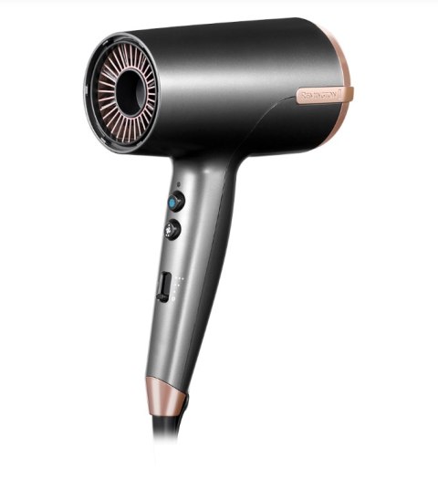 REMINGTON Remington | Hair dryer | D6077 | 2000 W | Number of temperature settings 3 | Ionic function | Diffuser nozzle | Grey