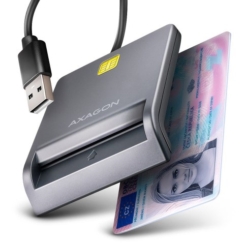 AXAGON AXAGON CRE-SM3T USB-A Czytnik FlatReader kart inteligentnych