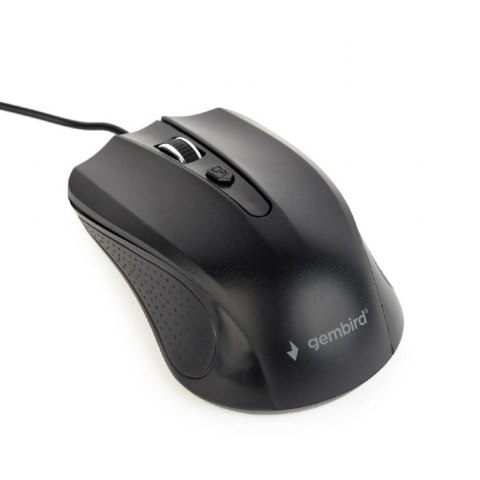 Gembird Gembird MUS-4B-01L Przewodowa mysz optyczna, USB, czarna, kabel 1,8 m | Gembird