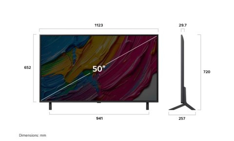 LG LG 50QNED80A3A | 50 | Smart TV | webOS 25 | UHD | Czarny