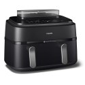 Philips Philips | Airfryer z podwójnym koszem | NA551/00 Seria 5000 | Moc 2750 W | Pojemność 9 l | RapidAir Plus i Air Steam | Czarny