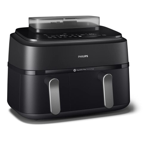 Philips Philips | Airfryer z podwójnym koszem | NA551/00 Seria 5000 | Moc 2750 W | Pojemność 9 l | RapidAir Plus i Air Steam | Czarny