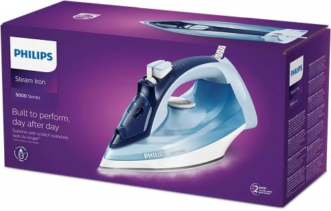Philips Philips | Żelazko | DST5030/20 | Żelazko parowe | 2400 W | Pojemność zbiornika na wodę 320 ml | Ciągły strumień pary 45 g/min | 