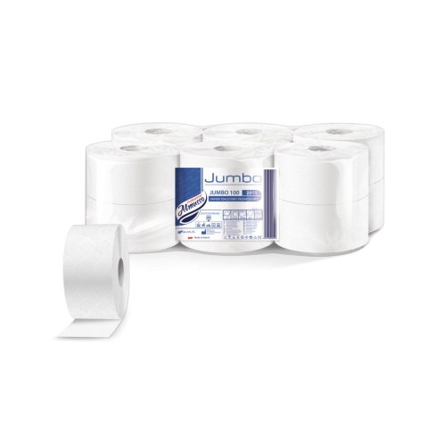 ALMUSSO Papier toaletowy Jumbo ALMUSSO 100M 2W Biały