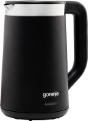 Gorenje Gorenje Czajnik | K17TRDW | Elektryczny | 2200 W | 1,7 L | Plastik/Metal | Obrotowa podstawa 360° | Czarny