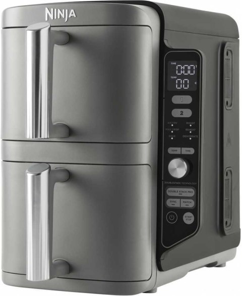 NINJA Frytownica powietrzna NINJA Double Stack XL | SL400EU | Moc 2470 W | Pojemność 9,5 l | Czarny/Szary