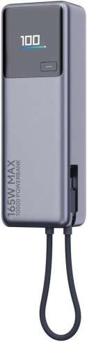 Xiaomi Power Bank Xiaomi 165W (zintegrowany kabel) | 10000 mAh | USB-C | Szary