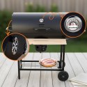 DUŻY GRILL WĘGLOWY NA KÓŁKACH Z PÓŁKAMI KLAUSBERG KB-9033