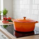EMALIOWANA BRYTFANNA ŻELIWNA GĘSIARKA 6L HAGE ORANGE