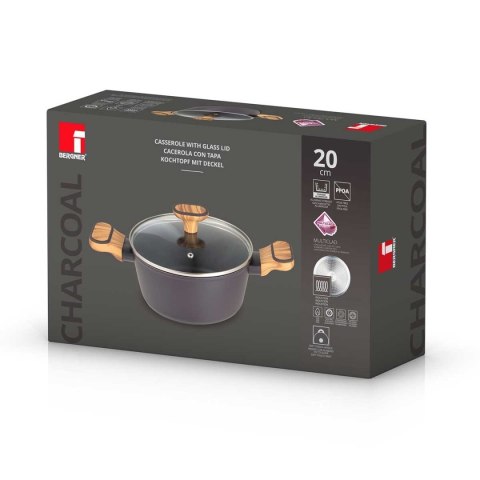 GARNEK MULTICLAD 20cm Z POKRYWĄ BERGNER BG-56036 CHARCOAL