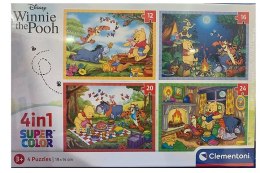 CLE puzzle 4w1 SuperKolor Kubuś Puchatek 21514 KUBUś