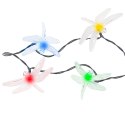 KX4968_1 Lampki ogrodowe solarne ważki 6,5m 30LED multikolor KONTEXT