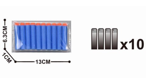 Zestaw 10szt strzałek piankowych GUN6216 76216 MAKSIK