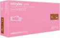 Rękawice Nitrylowe 100 sztuk / Różowe / Nitrylex Pink (XS 5-6)