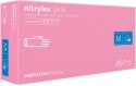 Rękawice Nitrylowe 100 sztuk / Różowe / Nitrylex Pink (XS 5-6)