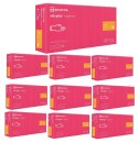 Rękawice Nitrylowe 100 szt. Nitrylex Magenta - 10 szt. (S 6-7)