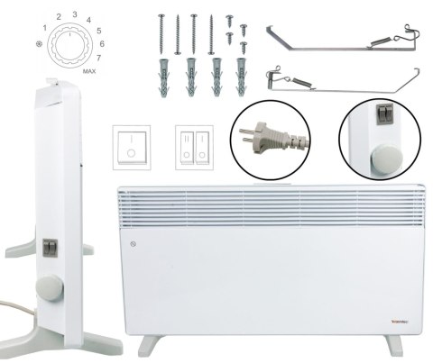 Elektryczny grzejnik naścienny WARMTEC EWX-2000W