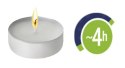 AURA Podgrzewacze Tealights Deko Premium 4h 50 szt. pf10-50s