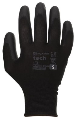 Rękawice Robocze MERCATOR Tech Black+Black PU - 1 Para (7 - S)
