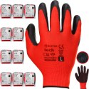 Rękawice Robocze MERCATOR Tech Red+Black Latex - 120 Par (9 - L)