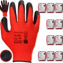 Rękawice Robocze MERCATOR Tech Red+Black Latex - 120 Par (9 - L)